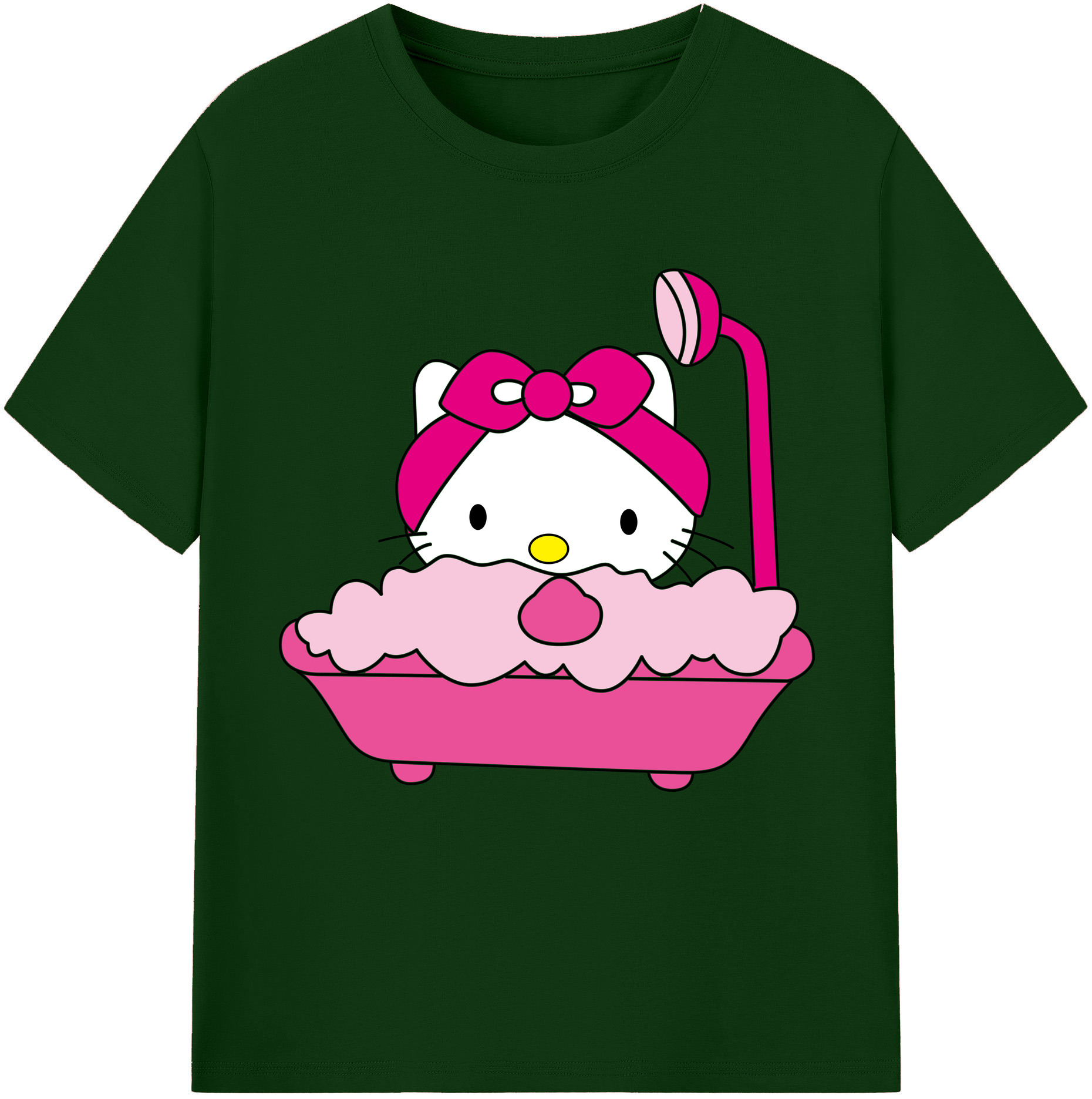 （画像用） Hello Kitty ハローキティ 綿100％半袖Tシャツ（フロントプリント）